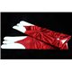 Mănuși pentru fetiţe din satin, fără degete, până la cot, lucioase, ondulate, cu fundiță, de culoare bordo 3613