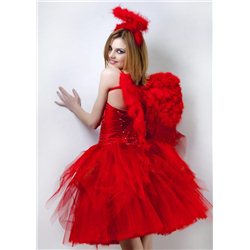 Взрослый, Карнавальный костюм Ангел красный 2246