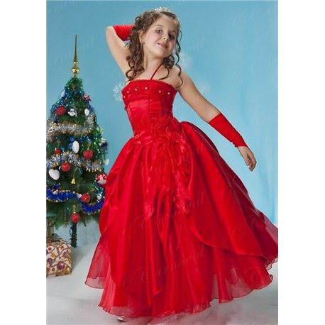 Платье детское красное пышное Hawa 1163
