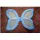 Крылья карнавальные бабочки голубые с пухом 1688