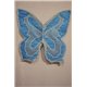 Крылья карнавальные бабочки темно-голубые с сеткой 0203