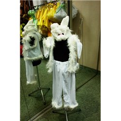Детский карнавальный и маскарадный костюм Зайчик белый 0788, 0087, 0091