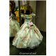 Детское нарядное платье Весна бежевая трапеция 5-6 1015