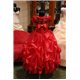 Красное нарядное платье для девочки 4383