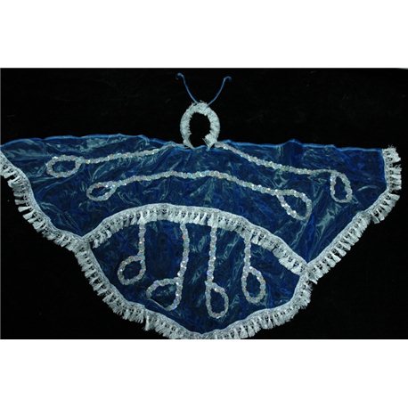 Карнавальный набор крылья бабочки синие (крылья, рожки) 1089