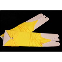 Перчатки для девочек до локтя желтые 2745