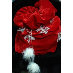 Карнавальные принадлежности мешок Деда Мороза из бархата 3570
