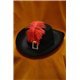 Карнавальная шляпа Мушкетера детская черная с пером 1075