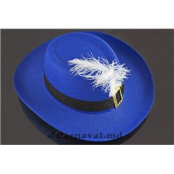 Шляпа Мушкетера детская синяя 1076