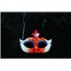 Карнавальные маски с лилией серебряно-красные 0982