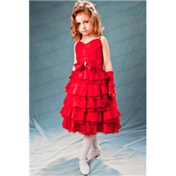 Rochiță de culoare roșie pentru fetițe 1461