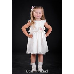 Детское элегантное платье белого цвета на 4 года 3024 
