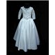 Платье для девочек белое, корсет гипюр 3037