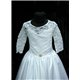 Платье для девочек белое, корсет гипюр 3037
