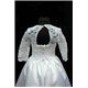 Rochiţă pentru fetiţe albă, corset din dantelă 3060
