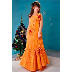 Детское нарядное платье Орхидея оранжевая 2334