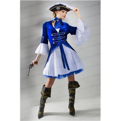 Costum de Carnaval pentru Adulti Femeia Pirat Albastru 3184
