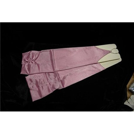 Перчатки детские, без пальцев, выше локтя, блестящие, с бантом, розового цвета 621, 990, 991