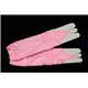 Mănuși pentru fete fără degete, până la cot, mate, ondulate, cu fundiță, de culoare roz 4448