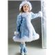 Детский карнавальный и маскарадный костюм Снегурочка из парчи на 3-4 года 2597