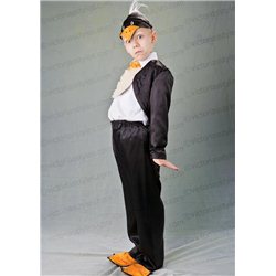 Детский карнавальный и маскарадный костюм Пингвин, фрак черный 2938