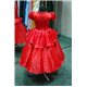Красное платье плиссе 3644