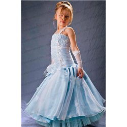 Изысканное голубое платье 3713