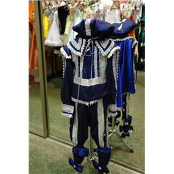 Детский карнавальный и маскарадный костюм Принца синего цвета из тафты 1799, 1798